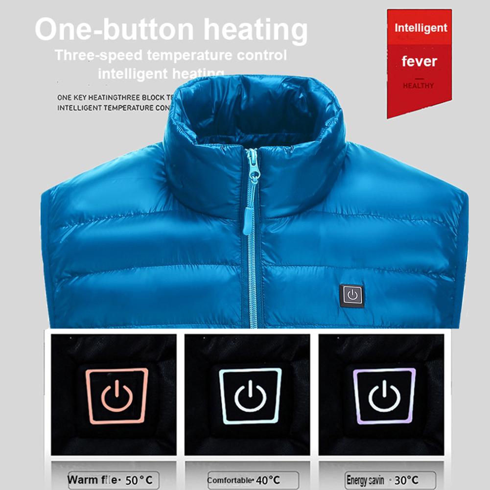 Chaleco de invierno cálido traje de calefacción USB seguridad ropa de calefacción inteligente grafeno fibra de carbono Chaleco de calefacción superior Unisex
