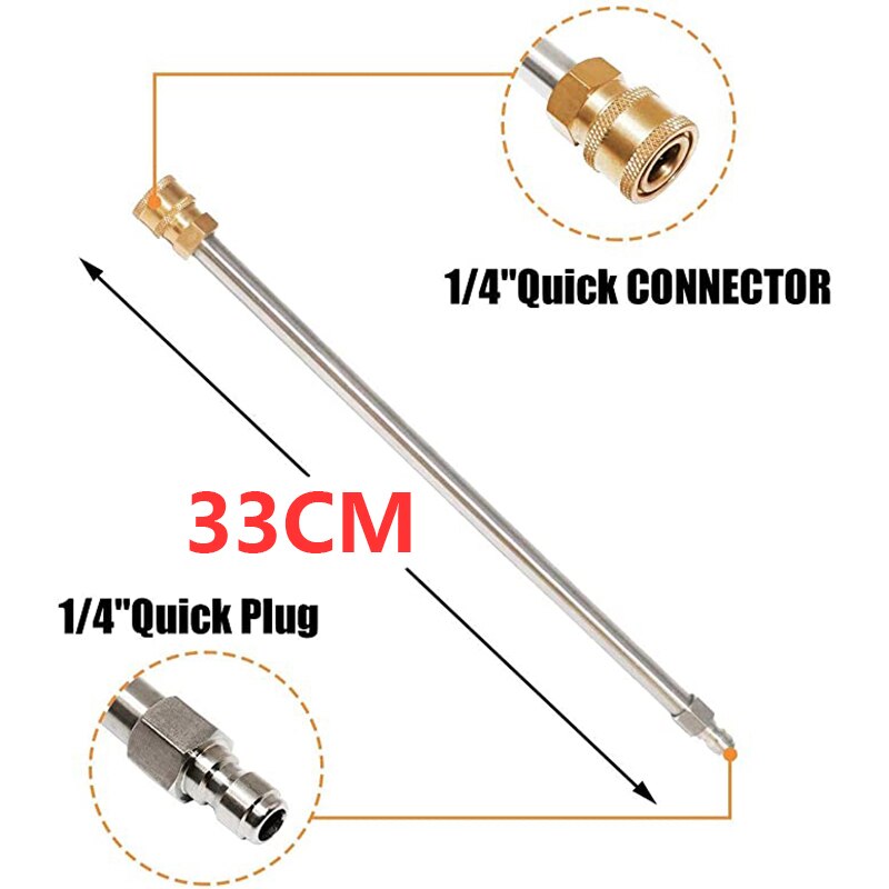 Tool Pressure Washer Extension Wand, 20 Inch Stainless Steel with 1/4" Quick Connect Power Washer Lance