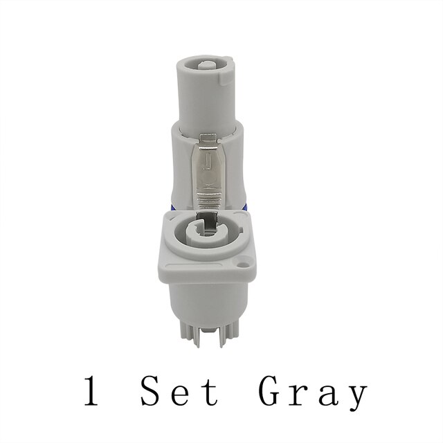 3Pin NAC3FCA NAC3FCB Connector Led Speakon Man Plug Blauw (Input)+ Wit (Output) plug + Vrouwelijke Socket 20A 250V Ac Power Connector: NAC3FCB NAC3MPB 1set