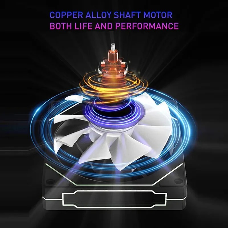 Computer Chassis Fan 12cm ARGB 4 Pin Quiet Cooling Fan 12V Large Air Volume 56.8CFM/600-1500RPM