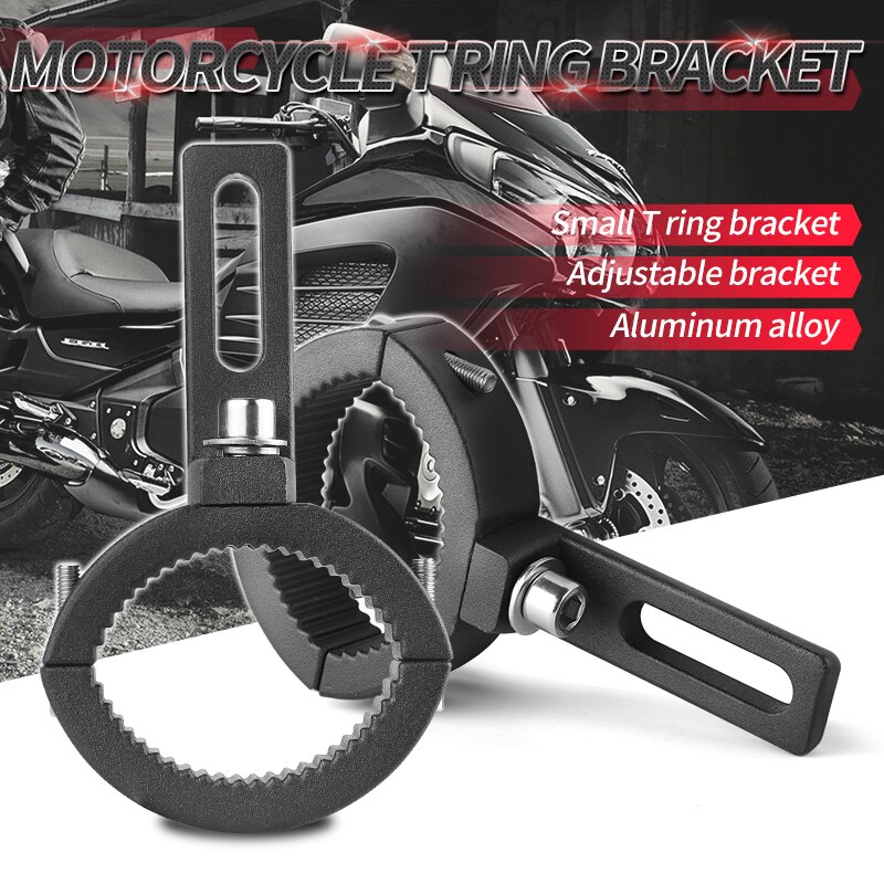 Soporte de abrazadera para faros de motocicleta, lámpara de horquilla de tubo CNC, montaje de parachoques, soporte de montaje ajustable, 42mm-54mm