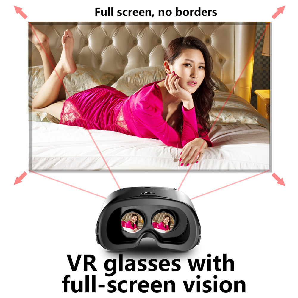 VRG Pro X7 3D VR Headset Virtual Reality Glasses Helmet with Controller Headset Smart Glasses Helmet for Smartphones with Driver