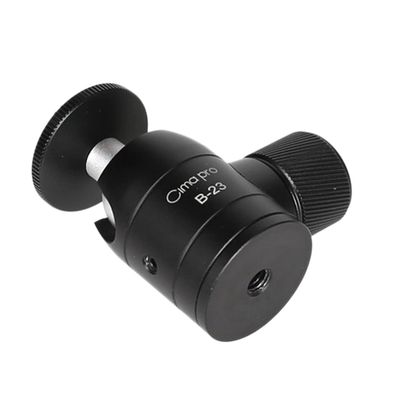 XILETU B-23 Tripod Head Aluminum Alloy Metal Mini 360 Degree Tripod Ball Head Panoramic Head W 1/4 Screw for DSLR GoPro