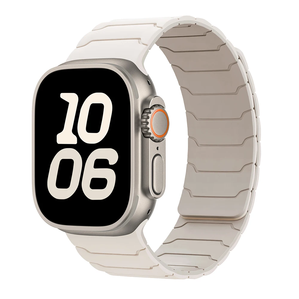 Correa para Apple Watch ultra 2 Band 49mm 45mm 44mm 40mm 42mm 46mm 41mm 38mm pulsera magnética de silicona IWatch Series 10 SE 9 8 7