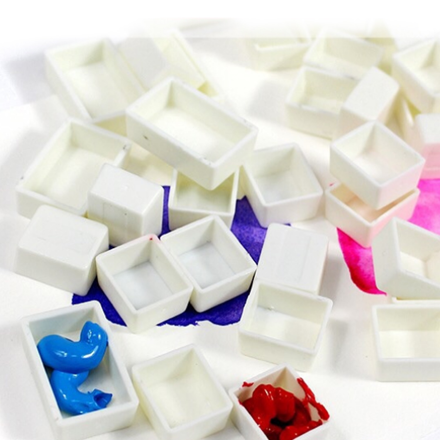 GARIOUANS 8pièces Palette De Peinture Mélangeur Aquarelle Bol à Palette Pratique Pour Artistes Et Étudiants Plateau De Mélange De Pigments