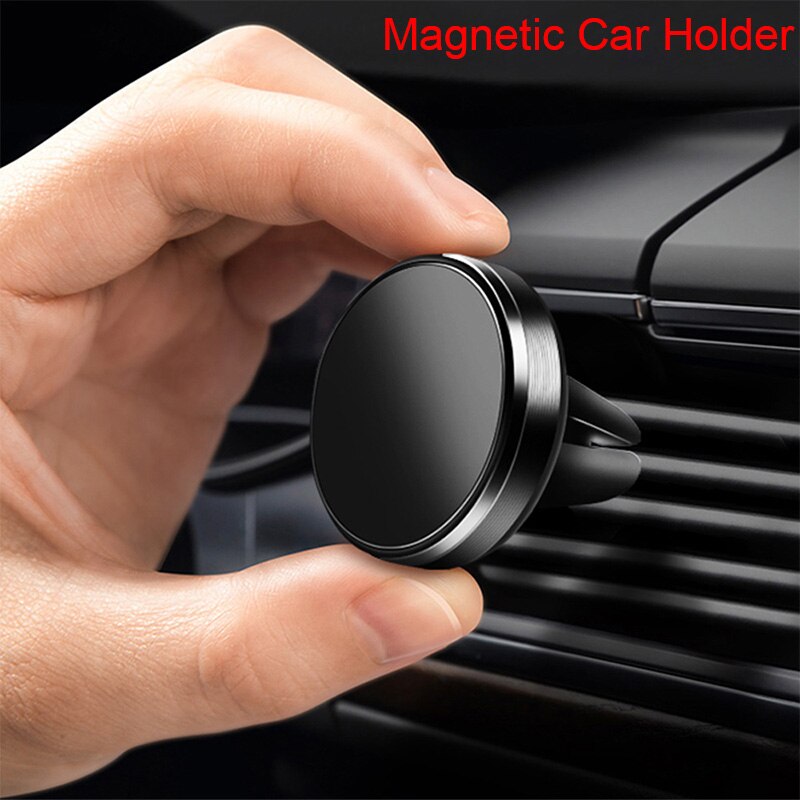 Round Magnetic Phone Holder in Car Car Magnetic Holder for Phone Stand Magnet Cellphone Bracket for iPhone 12 Pro Max Samsung