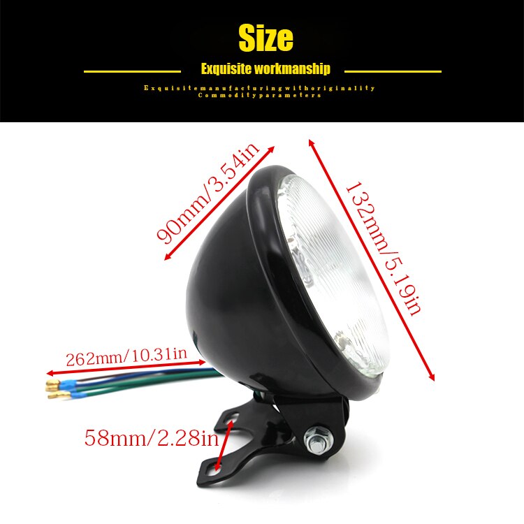 Universal 5'' Retro Motorcycle Headlight For CG125 GN125 For Harley For Honda Refit Car lights Headlamp Motorbike Accessories