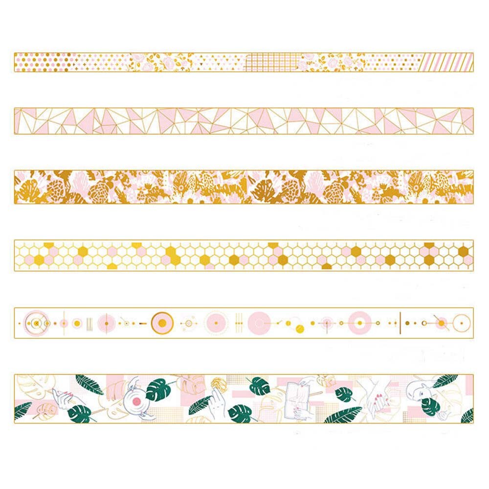 1 Uds. Cinta Washi papel rosa papelería Kawaii Scrapbooking cintas decorativas