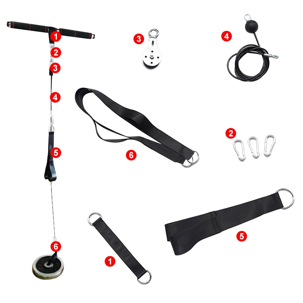 9 Pcs Forearm Strength Training Device Lifting Pulley System Back Shoulder Forearm Muscle Training Device Home Gym Equipment