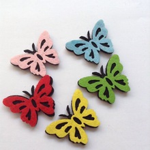 DIY vilt kleurrijke vlinder 50 Stks/partij 40*30mm