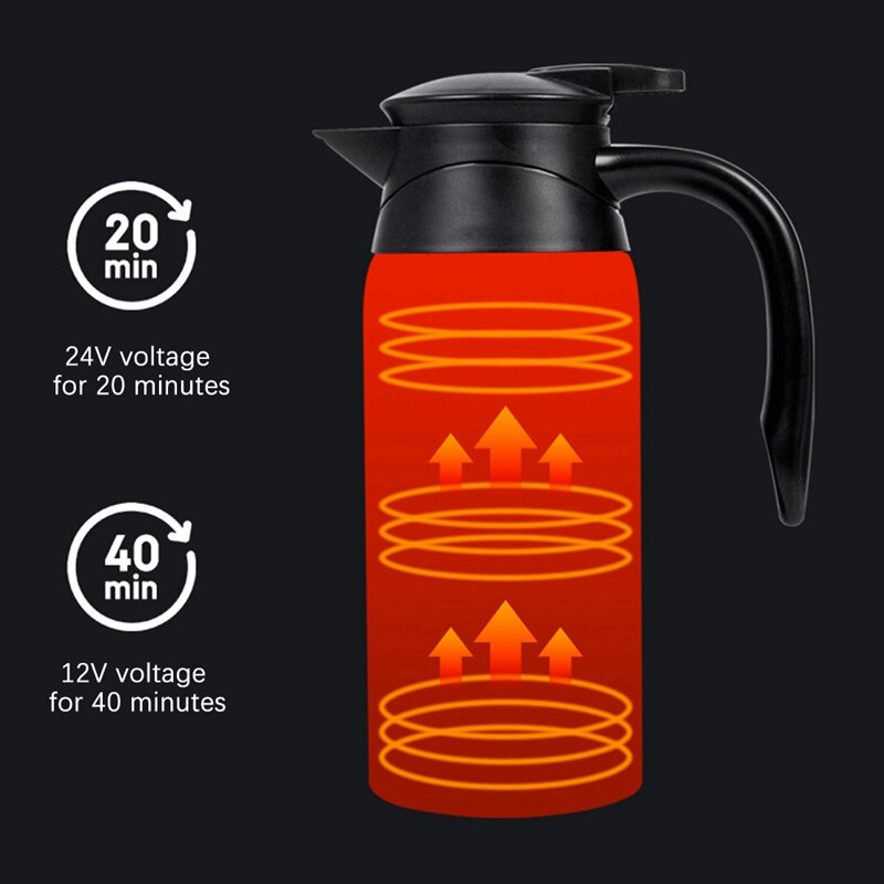 Car Electric Kettle Stainless Steel 12V24V Wide Vo... – Vicedeal