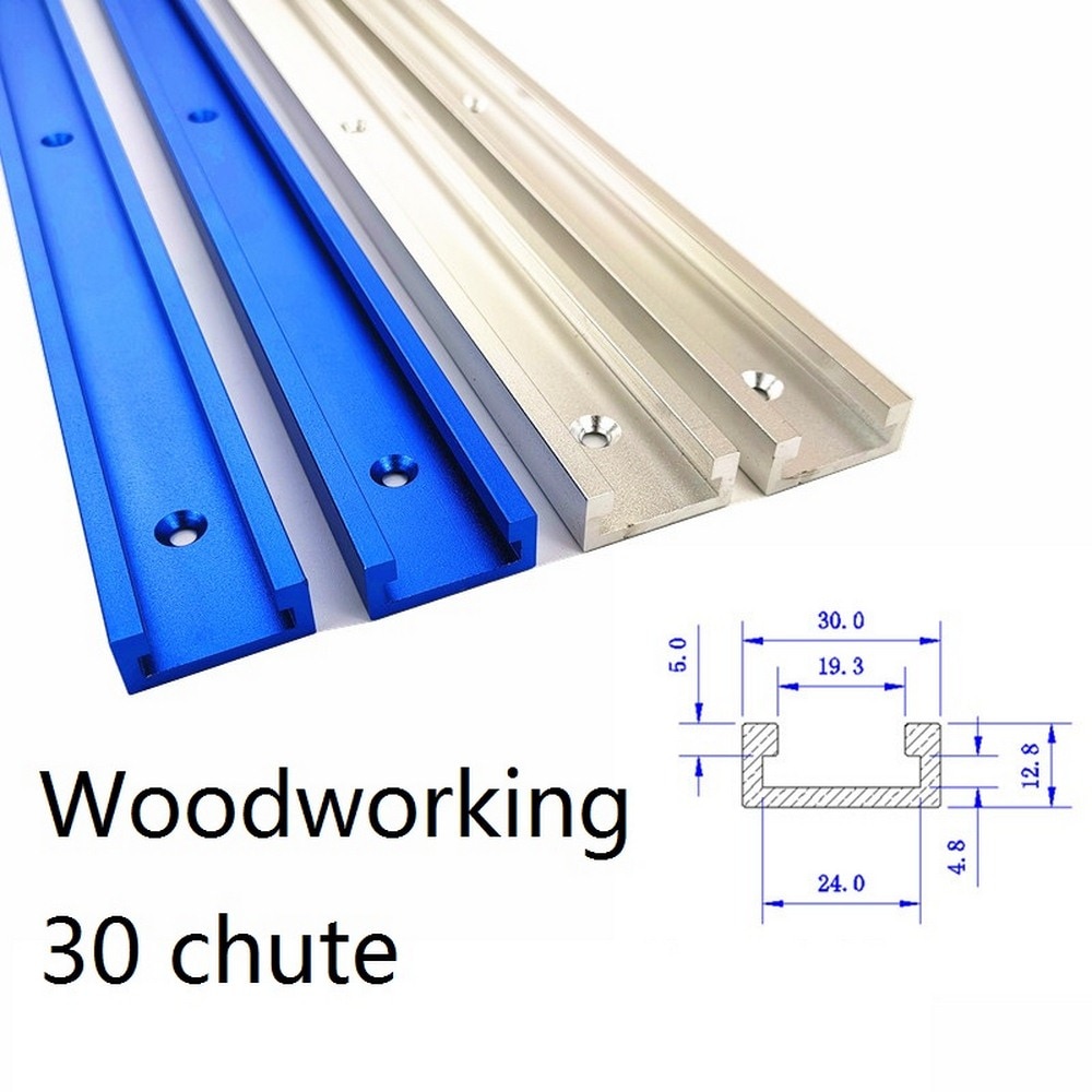 Aluminium T-track Slot Mijter Track Jig Armatuur voor Router Tafel Bandsaws Houtbewerking DIY Tool Lengte 300/ 400/500/600/800MM