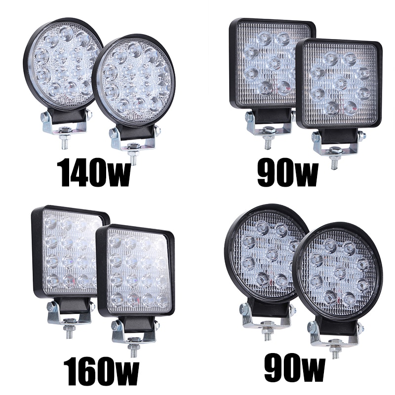 4 Inch Round Super Slim Spotlight Led Work Light Driving Fog Lights Bar 6000K Truck Tractor LED Working Light For Car Auto