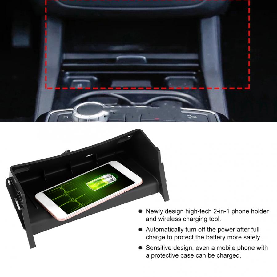 15W Car Accessories Wireless Charger Charging Plate Induction Fit for Mercedes-Benz M/GLE/GL/GLS Class W166 X166 C292