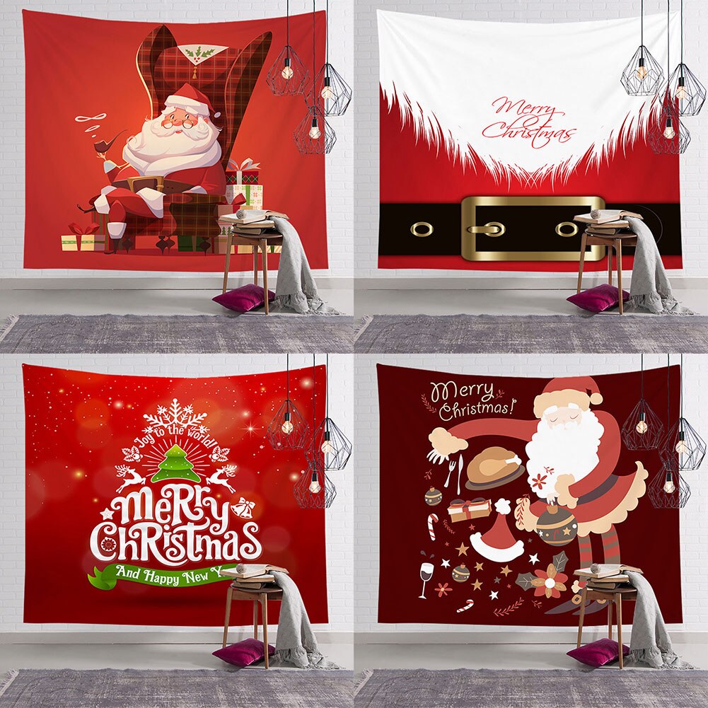 Jule julemand print hjem væg gobelin soveværelse baggrund hængende klud xmas festival decor