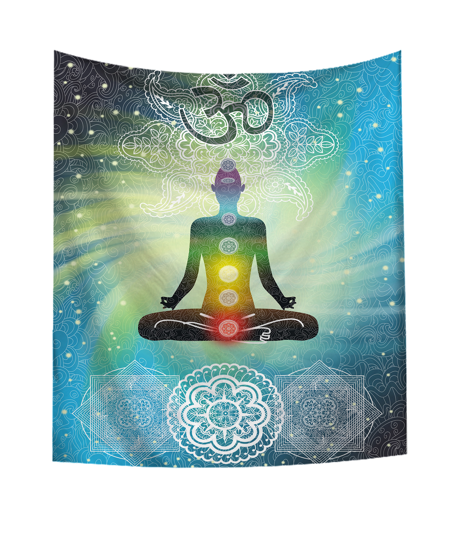 Tapestry Hippie Sprei Muur Opknoping Strandlaken Indiase Yoga Mat Decor Twin: E