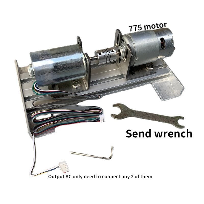 Moteur sans balais à aimant permanent 220V, ensemble générateur, double palier, rotor intérieur silencieux, moteur haute tension 775