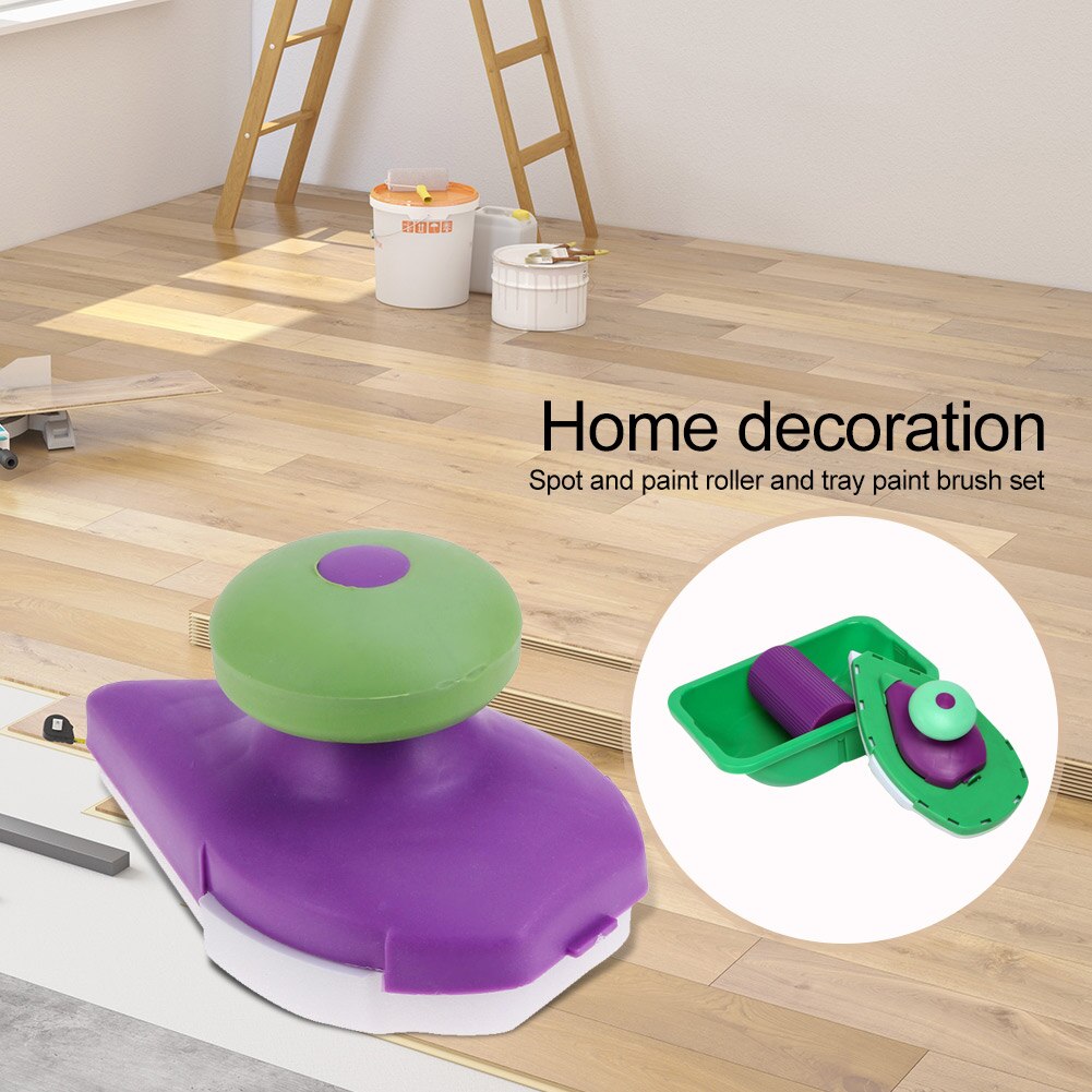 6pcs/Set Sponges Wall Paint Roller Tray Household Wall Painting Brush Paint Pad Point Paint Home Decoration Tool
