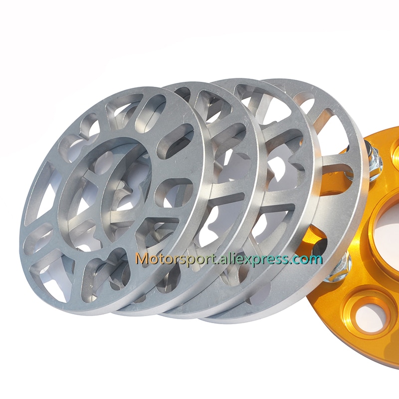 2 unids/lote 10mm de aluminio ET ajuste cuñas separadores de rueda adaptador-adaptador encaja 4x4x100 114,3 5x105 5x108 5x100 5x112 5x114,3 5x115 5x120