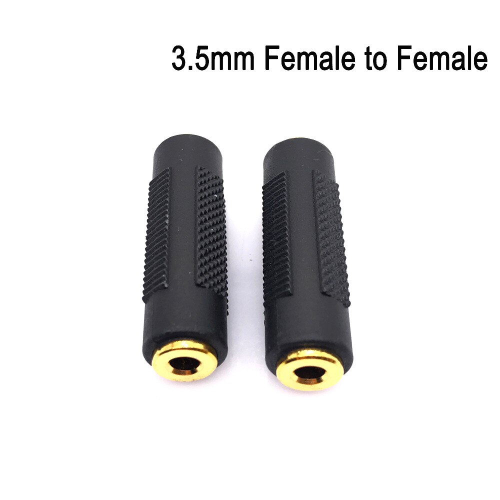 Plaqué or 3 pôles Angle stéréo 3.5mm femelle à 3.5mm femelle Jack coupleur stéréo adaptateur Conntacter convertisseur