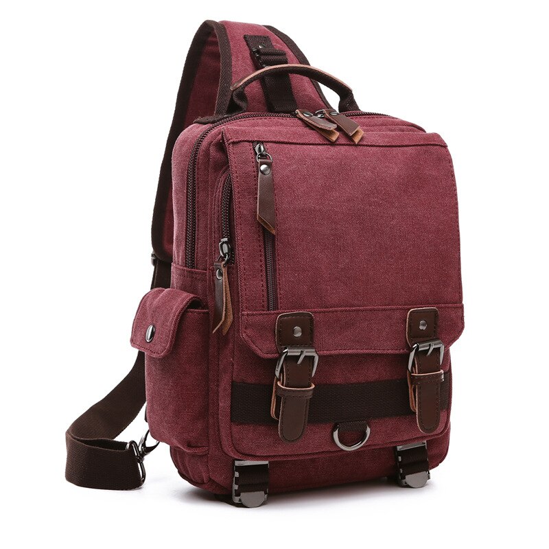 Scione hommes poitrine sac décontracté voyage sac à main Messenger sacs femmes femme bandoulière sac à bandoulière petit bolsas mujer: Bourgogne