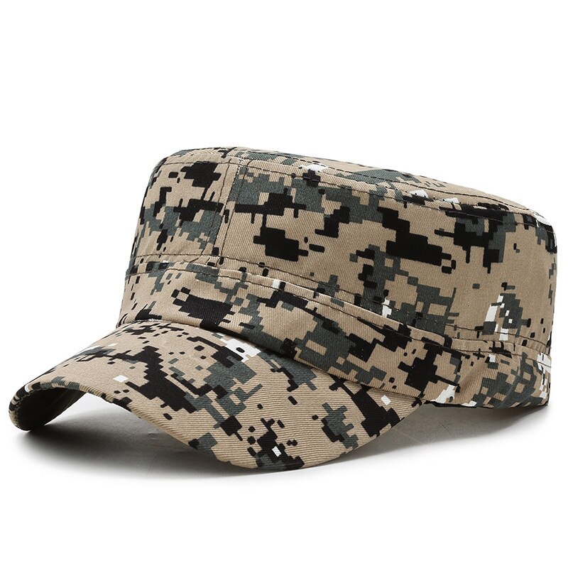 Mænds kvindes solhat flad hat rekvisitter hat camouflage hatcamouflage hatte sl -06: 1