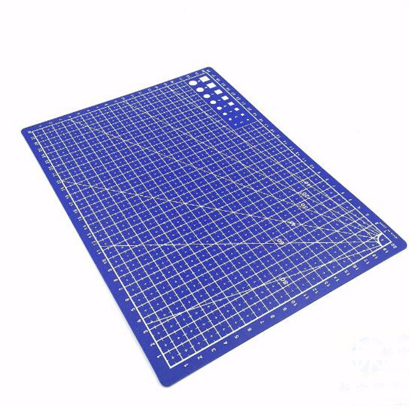 30*22cm A4 Grid Lines Ruler Self Healing Cutting Mat Craft Card Art Carving Fabric Leather Paper Board Sewing Tool Cutting Plate: Blue