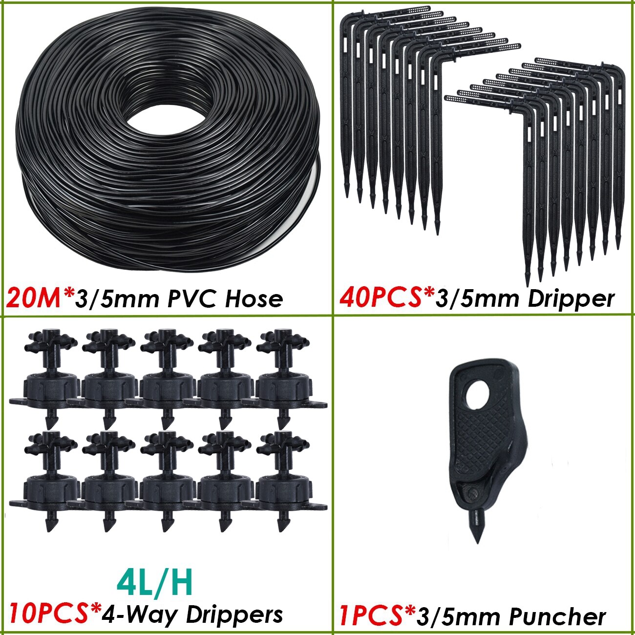 KESLA 4L/H arrow drip system emitter 4-way drip arrow Dripper Greenhouse Irrigation system water garden 40sets 20sets 10set: Yellow