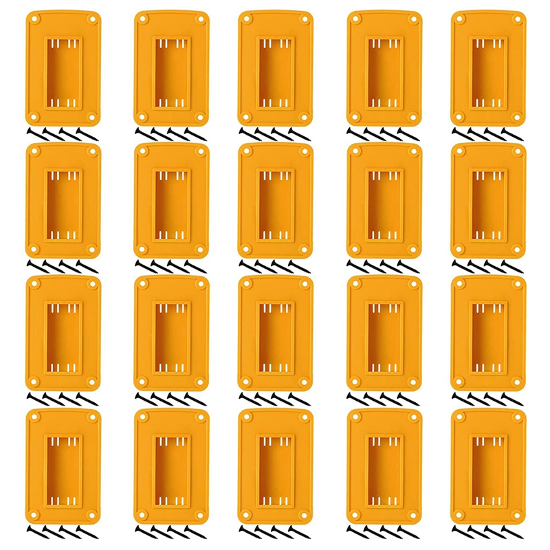 Lot De 12 Supports Muraux Pour Perceuses Dewalt - Porte-outils Jaune Avec Vis, Compatible 12V/20V