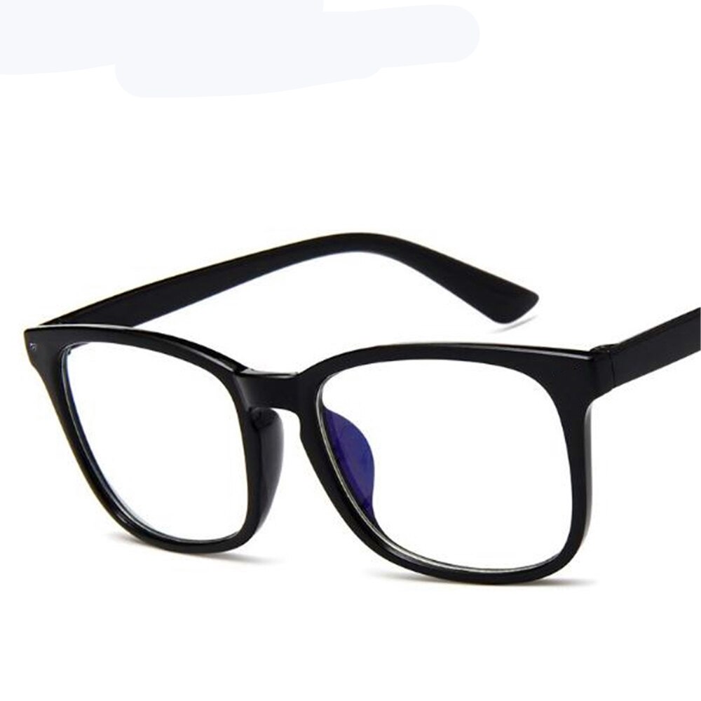 1PC Women Men Transparent Eyeglasses Frame Computer Glasses Spectacle Frame Anti Blue Ray Clear Lens Eyeglasses: Black