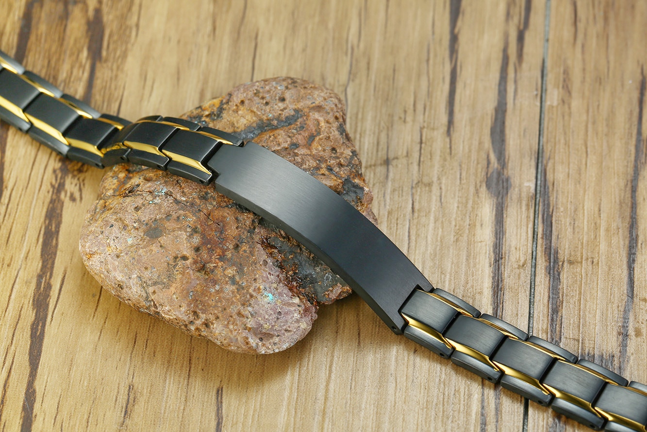 FXM TN69 steel bangle manbracelet IP black plated jewelry most popular bracelet for man single steel leather