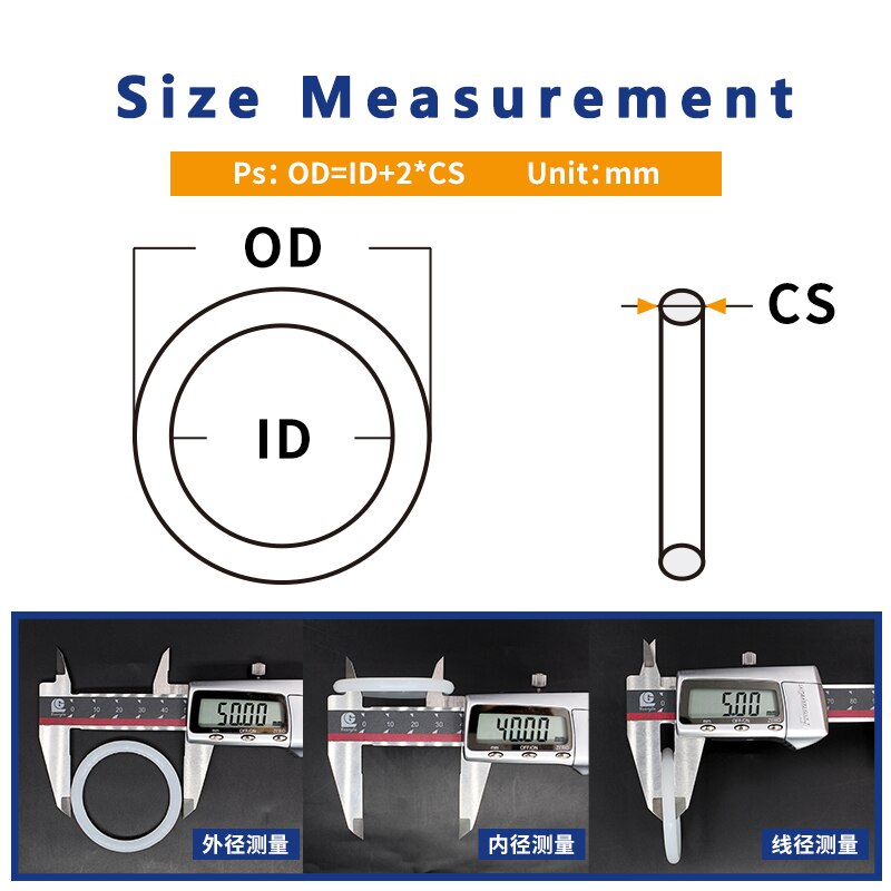 2 Pz/lotto Bianco Del silicone O-squillare in silicone/VMQ CS5.7mm OD30/35/40/45/50*5.7mm Anelli di Gomma Guarnizione Oring di Tenuta Striscia Rondella Impermeabile