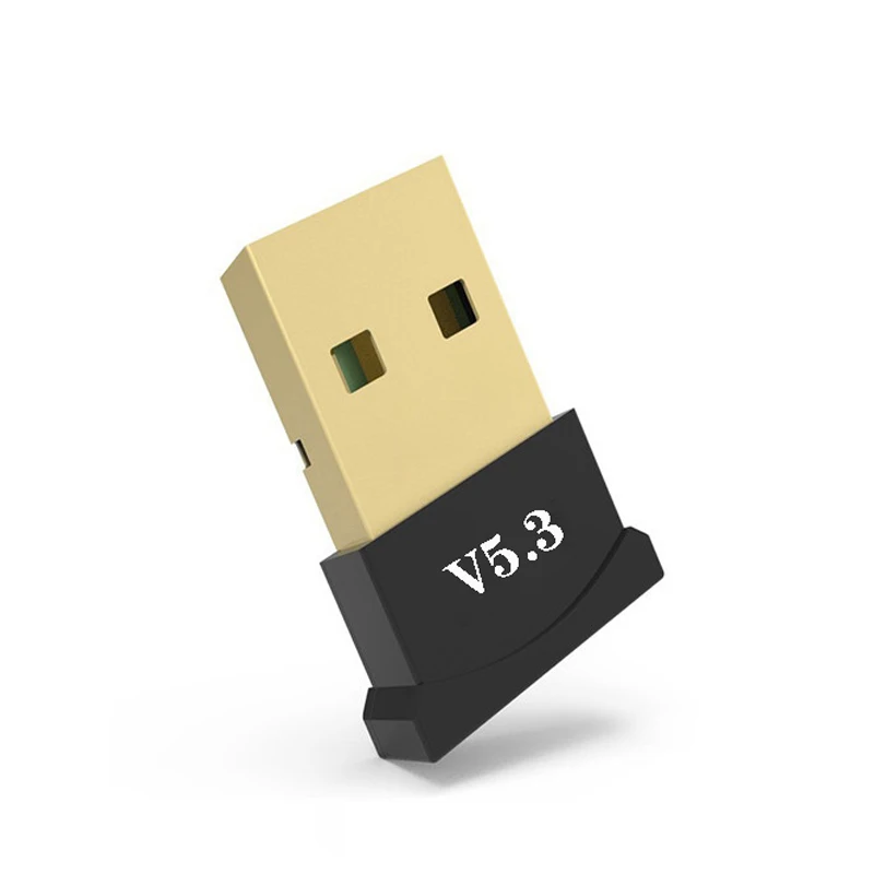 USB Bluetooth 5.3 5.4 Adapter 150M USB Dongle Wireless Adapter Music Audio Receiver Transmitter Antenna for PC Mouse Keyboard: Brown