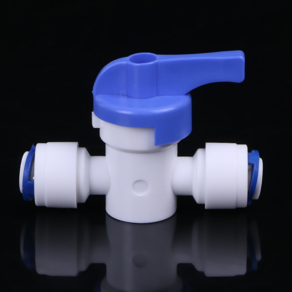 MEXI RO Water Reverse Osmosis 1/4" Inline Ball Valve Quick Connect Shut off For Reverse Osmosis Systems