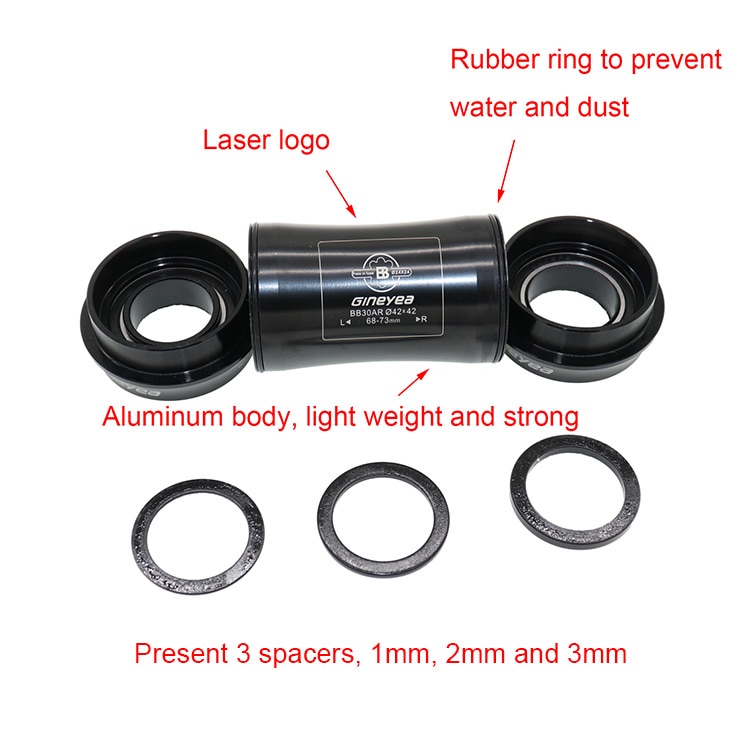 Gineyea trapas fiets BB30 PF30 BB86 BB92 B79 BB386 voor shimano voor sram gxp druk fit bearing 24mm 22 19 mm 42mm 46 MTB
