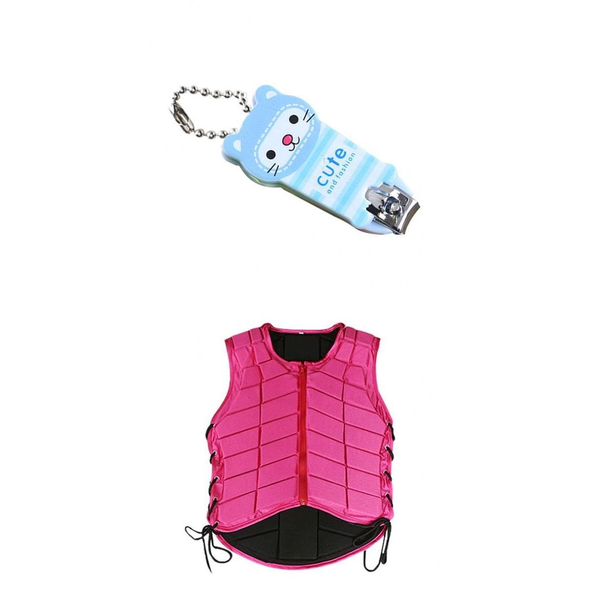 Breathable Plus Size Vest Pink Equestrian Vest Horse Riding Training Safety Waistcoat Body Protector With Nail clippers