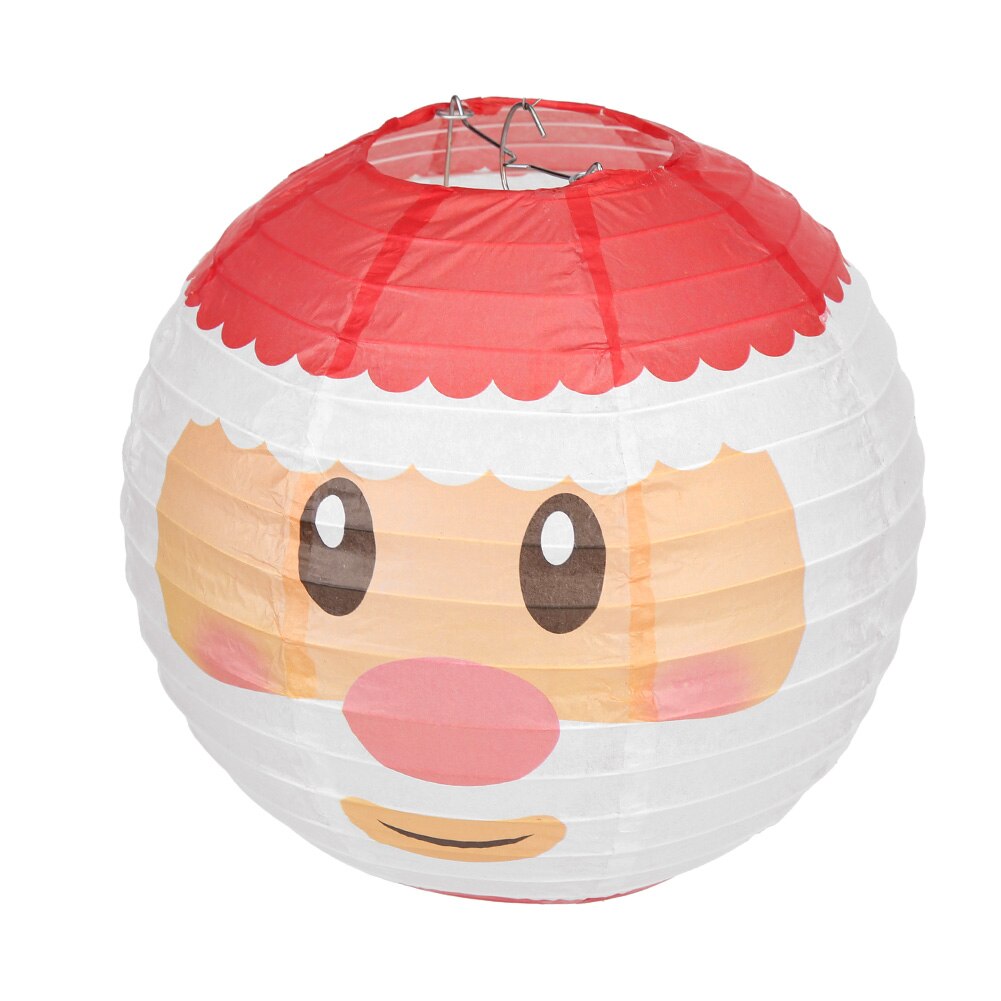 Round Paper Lantern Santa Claus DIY Hanging Ball Lantern Festival Decor Crafts Kids Christmas Decoration for Door