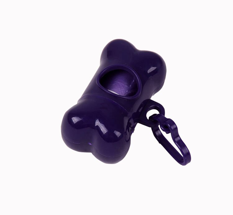 Pet Waste Bag Dispenser For Dog Waste Bag Holder - Plastic Garbage Bag Dispenser Carrier Case: Purple