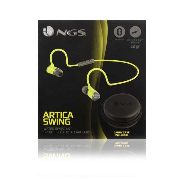 NGS Artica Swing Bluetooth Headset - 95mAh Battery, IPX5 Water Resistant, Built-in Microphone