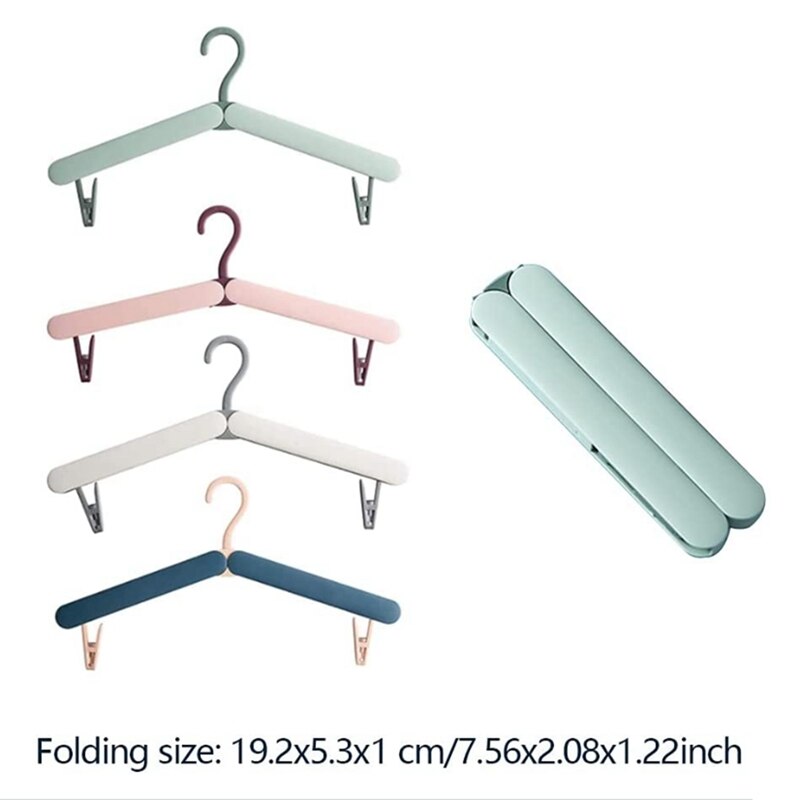 4Pcs Foldable Hanger Travel Hanger Portable Drying Rack Multifunctional Camping Hanger