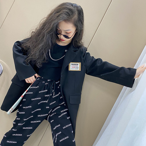 Veste De Costume Formelle Châle À Manches Longues Pour Filles, Poche Intérieure Ouverte Sur Le Devant Pour Enfants Blouses De Travail Pour Filles Slim Fit Veste Costume Fille (a1-Beige, 3-4 Years