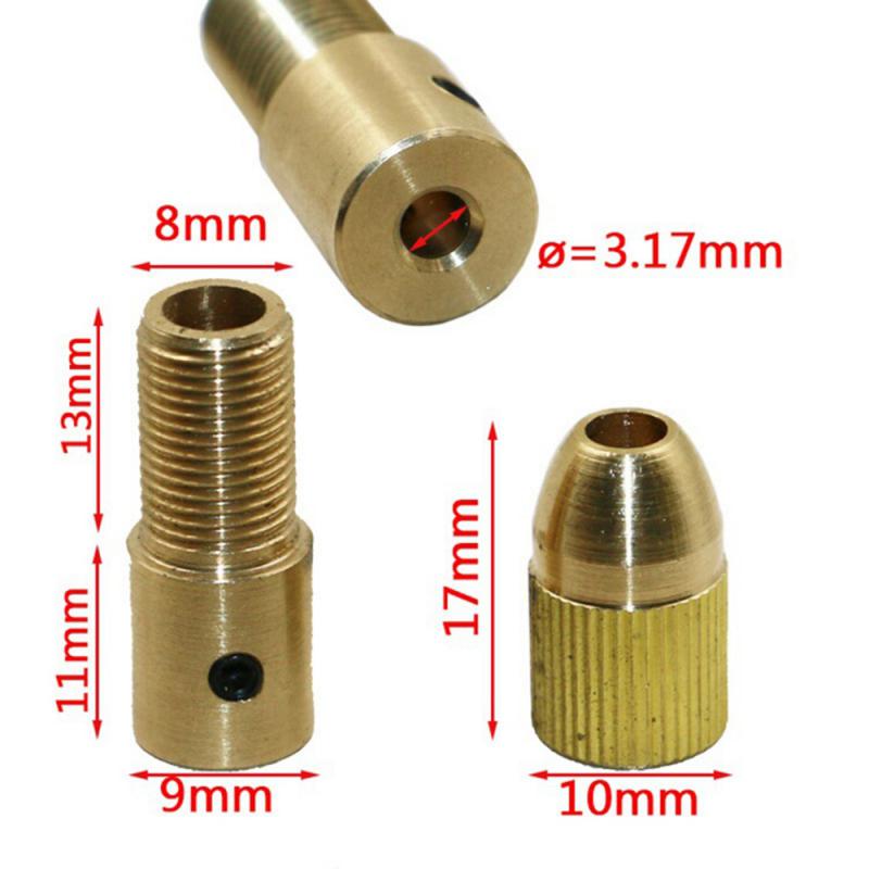 7 stk/sett 2.35-5.05mm dremel spennhylse i messing miniborchucker for elektrisk motoraksel borkroneverktøy metallbor chuckadapter