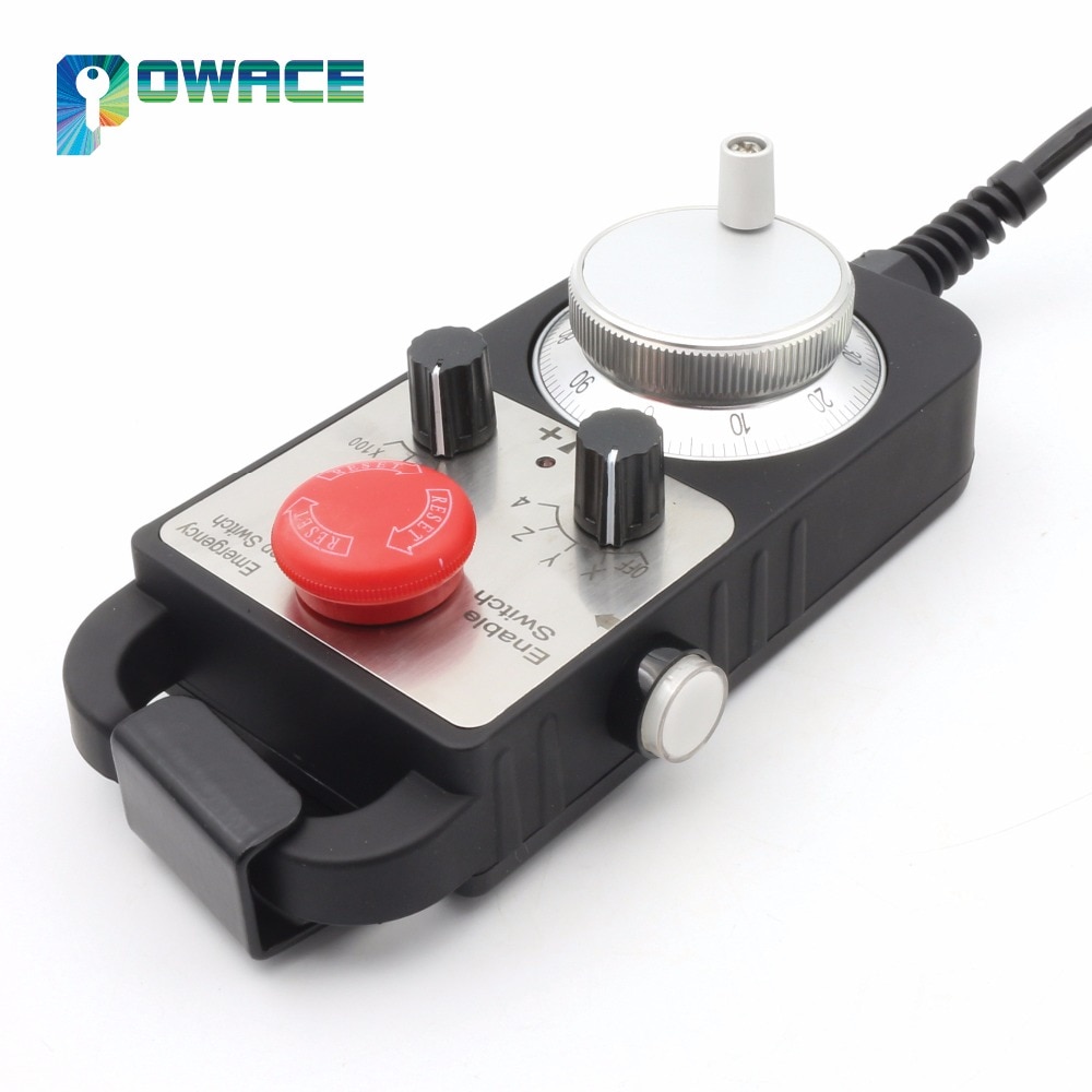 [EU] 4 Axis Hand Wheel MPG Universal Pendant Handwheel with Emergency Stop CNC Router