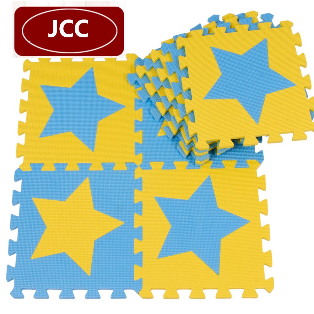 Jcc star style eva foam pussel lekmatta /barnmattor matta sammankopplande träningsgolv för barn kakel 30*30*1cm