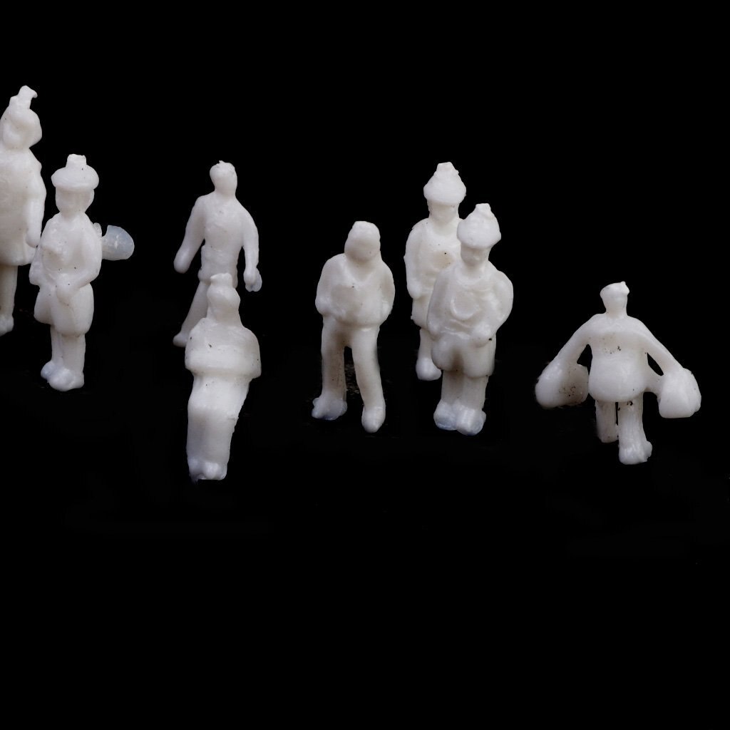 Model People Figures Scale 1:200 Pack of Approx.100pcs White Assorted Style