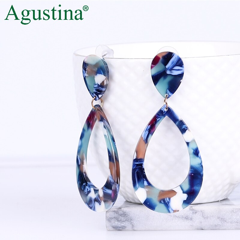 Agustina Acrylic earrings jewelry blue earrings women earrings geometry long earring bohemian earings luxury boho