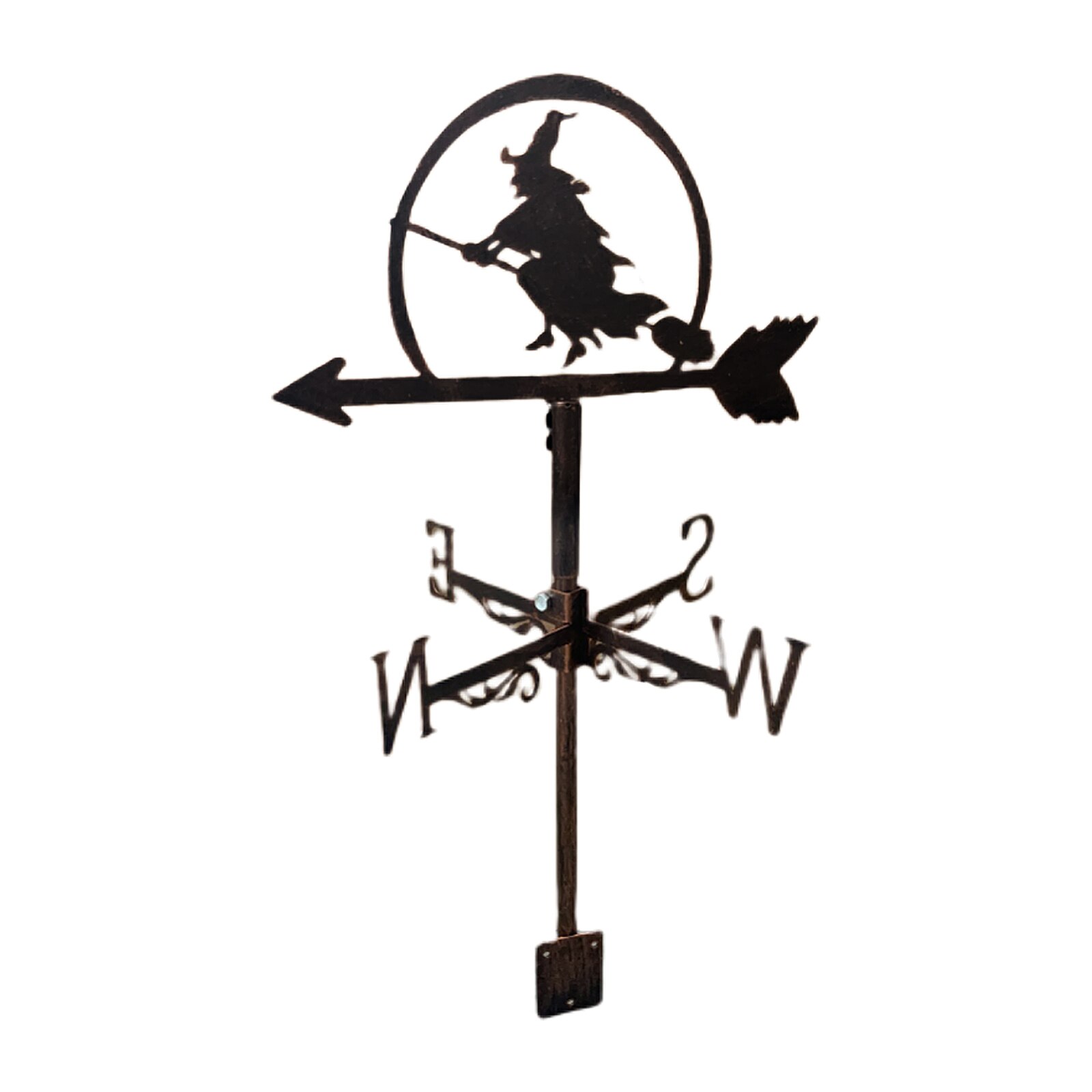 Weathervane Weather Vanes Roofs Retro Garden Stake Weather Vane Measuring Tools Outdoor Roof Decoration Architecture Decor Craft: Flying Witch 1