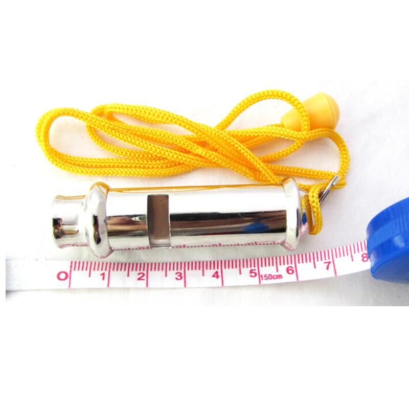 1PC Metal Coach Referee Whistle With Lanyard Neck Rope Cord Emergency Security Outdoor Ball Sports Game Dog Trainning Whistle