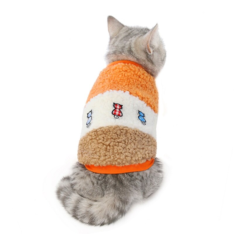 Cute Cat Winter Wool Cloth With Soft Nap Clothes Pet Puppy Kitten Coat Jacket For Small Medium Dogs Cats Warm Pet Clothes