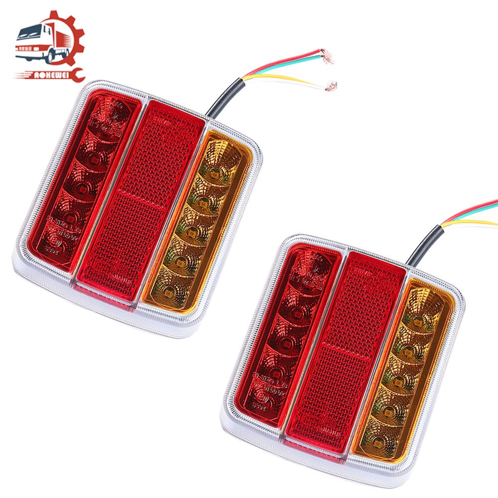 AOHEWEI Trailer Lamps LED Tail Lights Rear-Indicator Waterproof for Boat Truck Caravan Lorry Van Brake Position Turn Signal 12V